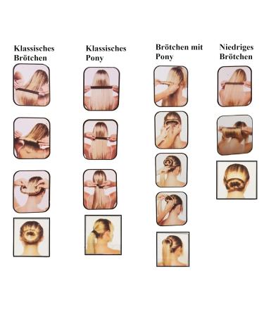 2 Set Hairstyle Aid - Black & Red Hair Twister Clips | Ponytail Holders & Grippers for Perfect Hair - Buy Online on GoSupps.com