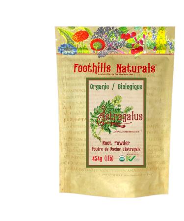 Foothills Naturals Astragalus Root Powder Organic - 454g 150+ Servings Energy Stress Mental Health