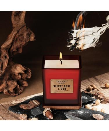 Scented Soy Candles - Deluxe Noble Aromatherapy Velvet Rose & Oud - 7.05oz | Home Fragrance - Buy Online on GoSupps.com