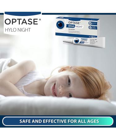 OPTASE Hylo Night Dry Eye Ointment - Preservative-Free Gel for Nighttime Relief - .18 oz - Buy Online on GoSupps.com