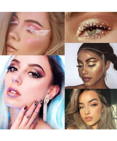 Colorful Glitter Mascara Colorful Diamond Mascara Waterproof Stain Resistant Curved Volume Extender for Party and Stage (4#) - Buy Online on GoSupps.com