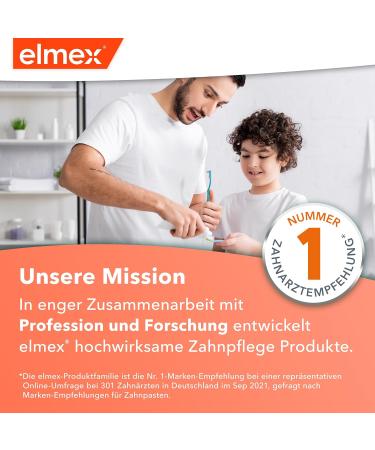 Elmex Toothpaste Junior 6-12 Years - 75ml Fluoride 1400 ppm for Effective Caries Protection (4-Pack) - Buy Online on GoSupps.com