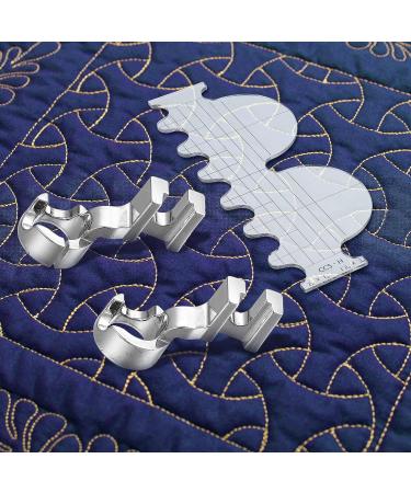 2Pc Low Shank Quilting Foot Set for Free Motion Rulers - Compatible with Singer, Brother, Janome & More - Buy Online on GoSupps.com
