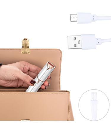Women's Facial Hair Removal - Painless Waterproof Razor with LED Light for Face, Bikini, Upper Lip, Chin - White - Buy Online on GoSupps.com