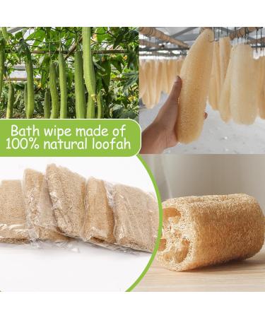 Buy 10 Pcs Kheoxusa Individually Wrapped Natural Loofahs - Exfoliating Body Scrubbers for Travel Bath Shower & Spa | Premium Luffa Sponge Pads - Buy Online on GoSupps.com