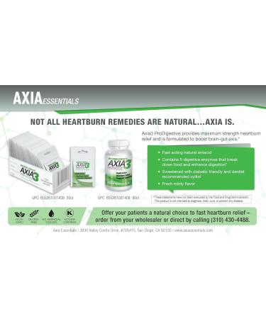 Axia3 ProDigestive Natural Heartburn Relief White 90 Count - Fast-Acting Heartburn Relief - Pack of 1 - Buy Online on GoSupps.com