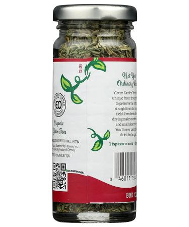 Green Garden Organic Thyme 0.26oz - Freeze-Dried Herb for Fresh Flavors (Pack of 1) - Buy Online on GoSupps.com