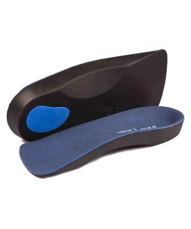 WellBeing Pro 2 Pairs Orthopedic 3/4 Insoles Supports Weak Arches Flat Feet and Heel Spurs Blue Blue