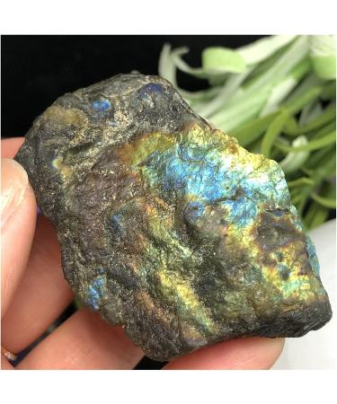 Natural Labrador Minerals Half-polishing Crystal Moonstone Flash Floor Slice Decorating Stone Home Goods - Buy Online on GoSupps.com