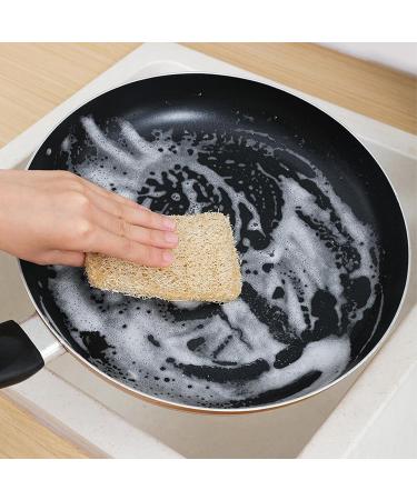 Loofah - Cleaning Dishwashing Sponge | Scratch-Resistant Loofah Dishwashing Cloth Scrub Pad for Plates Cookware Dishes Rowces Square Loofah-lanyard - Buy Online on GoSupps.com