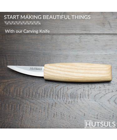 Hutsuls Wood Whittling Knife - Razor Sharp Wood Carving Knife in Gift Box for Beginners | 6.5 inch Sloyd Woodworking Knife for Men, Women, Adults & Kids - Buy Online on GoSupps.com