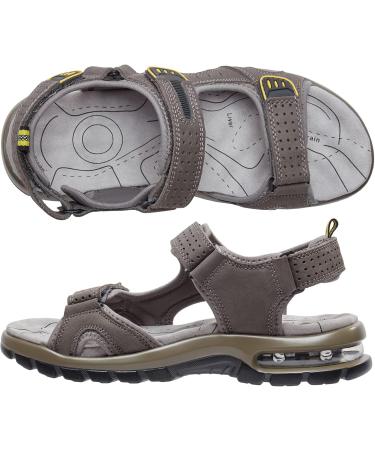 Outpro Men's Waterproof Outdoor Sports Sandals - Lightweight Leather Trekking & Hiking Sandals with Velcro Fastener - Size 45 EU - Perfect for Summer Adventures - Buy Online on GoSupps.com