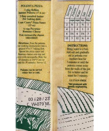 BELLINO Polenta Instant 17.6 oz - Premium Quality Italian Cornmeal Mix - Buy Online on GoSupps.com