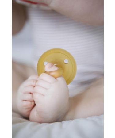 Organic Pacifier for Baby - Round Shield Jaw-Friendly Orthodontic Size S (0-6 Months) - Natural Rubber International Shipping - Buy Online on GoSupps.com