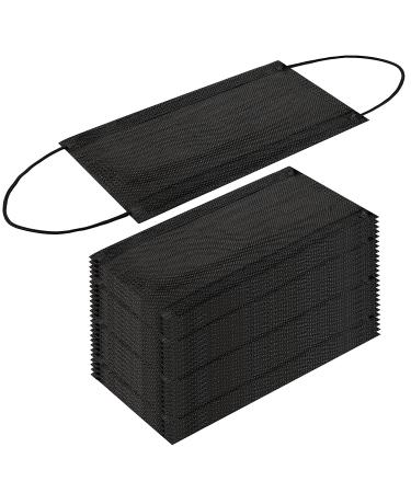 100PCS Black Disposable Face Masks 3 Ply Protection for Adults - Buy Online on GoSupps.com