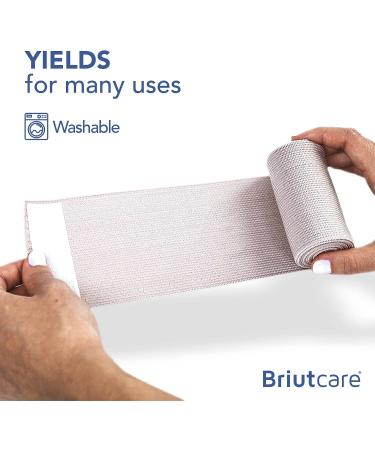 Briutcare Elastic Bandage Wrap (12 Pcs) | Strong Compression with Hook & Loop Closure | 3x5 Yds | First Aid Supply for Wound Care, Swelling & Sore Joints - Buy Online on GoSupps.com