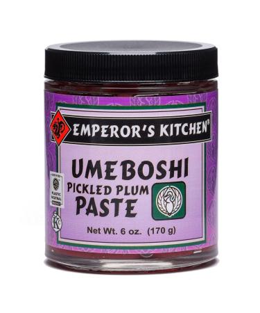Emperor's Kitchen Umeboshi Pickled Plum Paste, Japanese Ume Plum Paste, Certified Kosher, 6 oz Jar