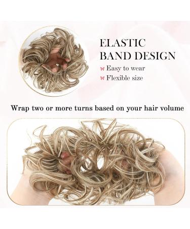 Vlasy Messy Bun Hair Piece Curly Wavy Scrunchies Extensions Chignon Accessory Updo - 35g F12/613 - Buy Online on GoSupps.com