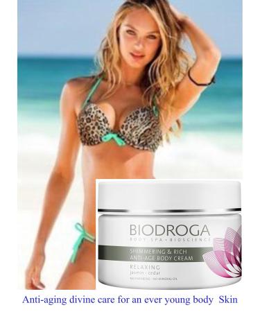 Biodroga Spa Relaxing Shimmering Rich Anti-Age Body Cream 200ml - Divine Care for Dry Skin Protects Stem Cells International Shipping - Buy Online on GoSupps.com