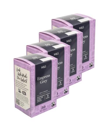 M&S Marks & Spencer Empress Grey Teabags 200 Bags (4 x 50pk) Strength 3 Zesty & Fragrant with Bergamot & Citrus - Buy Online on GoSupps.com