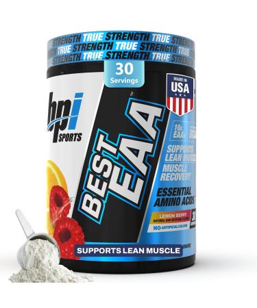 BPI Sports Essential Amino Acids EAA Powder - Pre, Intra & Post Workout Drink - BCAA Powder for Men & Women, EAA + BCAA + Hydration, Advanced Formula with 10g of EAA. (Lemon Berry) Lemon Berry 13.6 Ounce (Pack of 1)