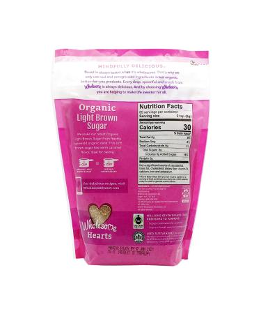 Organic Light Brown Sugar - 24oz | Wholesome Sweeteners - Buy Online on GoSupps.com