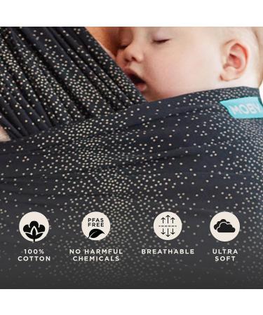 MOBY Fleck Classic Baby Wrap Carrier | 100% Cotton | One Size Fits All | Breathable & Stretchy | For Newborn to Toddler (up to 33lbs) | Unisex - Buy Online on GoSupps.com
