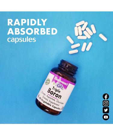 Bluebonnet Nutrition Triple Boron Citrate - 90 Veggie Capsules for Optimal Health - Buy Online on GoSupps.com