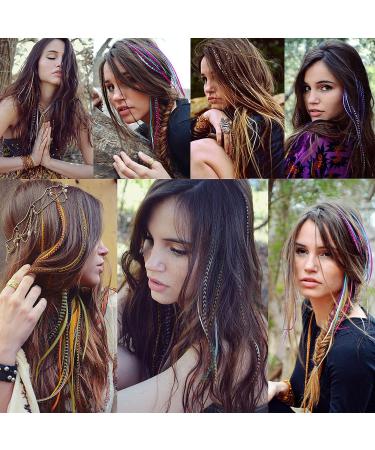 Avodova 30 STK Rainbow Hair Extensions - 40 cm Colorful Strands with 100 Silicone Rings for Kids & Girls - Perfect for Styling & Brawling - Buy Online on GoSupps.com