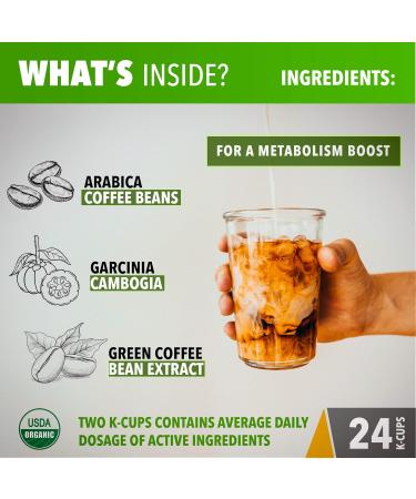 SOLLO Infused Organic Medium Roast Slimlly Low Acid Coffee Single Serve Pods Compatible With 2.0 K-Cup Keurig Brewers 24 K-cup - Buy Online on GoSupps.com