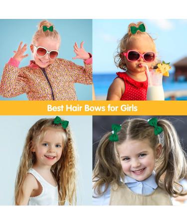 Sibba 10 Pack Hair Loops & Crocodile Clamps - Cheerleading Ponytail Holders for Women & Kids | Green Styling Accessories - Buy Online on GoSupps.com