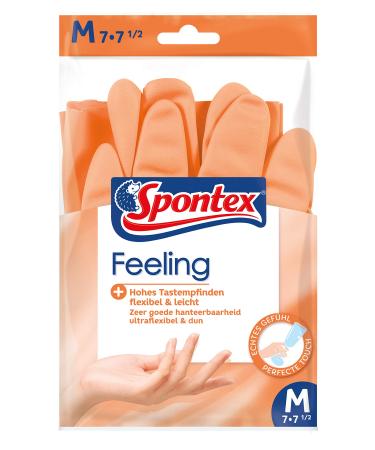 Spontex Feeling Household gloves for all sensitive cleaning and maintenance work in the household high tapping size M (12 x 1 pair) m (12 pairs)