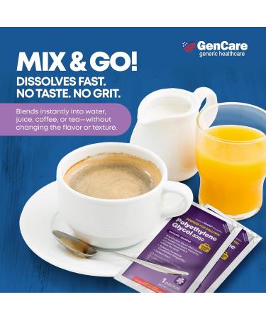 GenCare Polylethylene Glycol 3350 Powder for Solution 30 Travel Packets Unflavored Grit-Free Clear PEG 3350 for Occasional Constipation Relief for Women & Men Generic MiraLAX Laxative Powder 30 Count (Pack of 1) - Buy Online on GoSupps.com