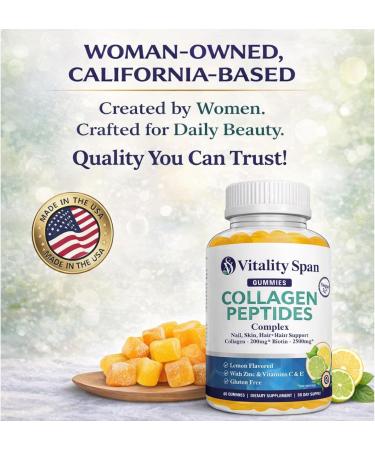 Vitality Span Collagen + Zinc Oyster Extract - Hair Growth Vitamins Gummies + Energy Boost - Buy Online on GoSupps.com