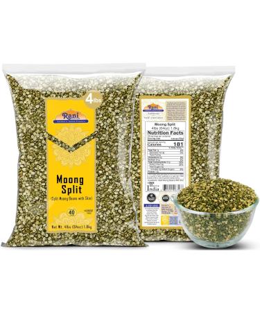 Rani Moong Split Lentils 64oz (4lbs) - All Natural, Gluten Friendly, Non-GMO, Kosher, Vegan - Indian Origin with Skin - Buy Online on GoSupps.com