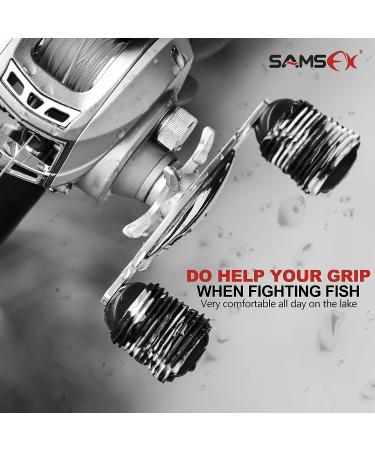 SAMSFX Rubber Reel Handle Grip Sleeve - 12PCS Non-Slip Baitcaster Knob Covers in 6 Colors - Buy Online on GoSupps.com