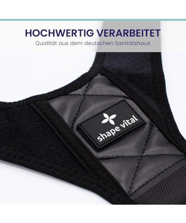 ShapeVital Vital-Pro Posture Belt - Unisex Back Straightener for Ideal Posture Correction | Comfortable Shoulder Straps | Black Large - Buy Online on GoSupps.com
