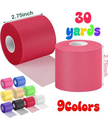 9 Pieces Pre Wrap Athletic Tape Foam Underwrap 30 Yards - Assorted Colors - for Hair, Ankles, Wrists, Hands, Knees, Elbow - Sports Prewrap Soccer Bandage - Buy Online on GoSupps.com