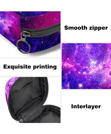 Galaxy Starry Sky Menstruation Pad Bag with Zipper - Stylish Tampon & Napkin Storage for Women & Girls - Buy Online on GoSupps.com