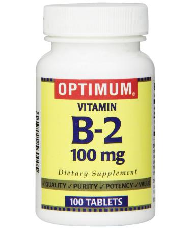 Optimum Vitamin B-2 Tablets, 100 Mg, 100 Count
