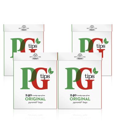 PG TIPS - Black Tea pack of 4 (4 X 240 PCS) Neutral 240 pieces (pack of 4)