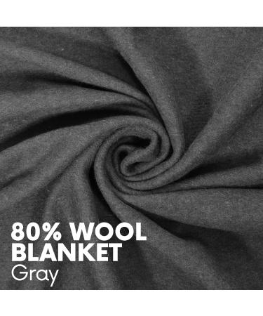 Jmr Usa Inc. Military Wool Blanket 66X90 - Fire Retardant, Extra Thick & Warm Outdoor Blanket for Camping, Emergency, Everyday Use - 80% Wool, Grey - Buy Online on GoSupps.com