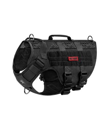 Oneigris no-pull dog harness Aire mesh adjustable safety harness Ultra breathable for large/medium dog breast harness Dog hardness with 2 handles dog vest black L (neck: 45-63cm breast: 68-91cm) - Buy Online on GoSupps.com