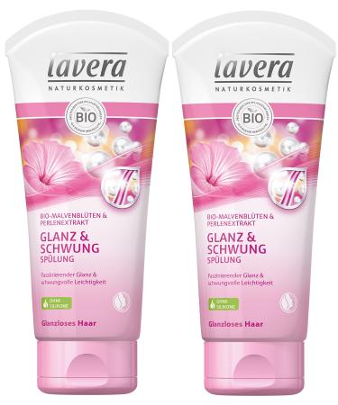 Lavera hair rinsing gloss and swing hus Malvenbl tze & pearl extract Bio hair rinsing NATURAL & Innovative hair care NATURE COSMETICS Hair care 2 pack (2 x 200 ml)