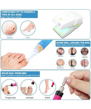 Laser Toe Nail Fungus Treatment Kit with Extra Strength Laser, Nail Drill, and Treatment Pen 2023 - Buy Online on GoSupps.com