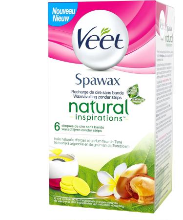 Veet Natural Inspirations Spa Wax Refill Pack - 6 Pieces for Smooth Skin | International Shipping Available - Buy Online on GoSupps.com