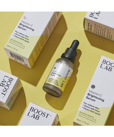 BOOST LAB Vitamin C Brightening Serum - Radiant Skin for Men & Women | Even Skin Tone & Clear Dark Spots | Paraben & Cruelty Free - 30 ml - Buy Online on GoSupps.com