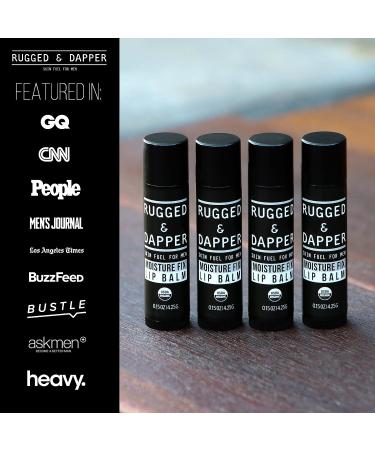 Organic Peppermint Lip Balm for Men - Natural Chapstick, Mint Flavor | Men's Lip Therapy - Buy Online on GoSupps.com