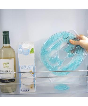 Cooling face mask & Eye Pads - Cool Gel Face Pack - Hot/Cold Therapy Sinusitis Treatment - Soothing Ice Relaxation Decongestant - Migraine | Inflammation | Puffy Eyes | Headache | Hangover | Dry Eyes Blue - Buy Online on GoSupps.com