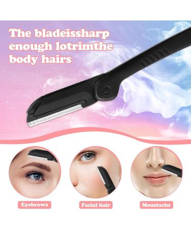 TIESOME Professional Eyebrow Scissors with Comb - Precision Trimmer for Men and Women, Non-Slip Grip - Black - Buy Online on GoSupps.com
